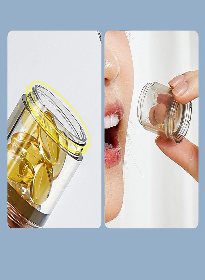 Vroxy منظم حبوب محمول ومتعدد الأغراض من Vroxy، حاوية لحفظ الفيتامينات والأدوية، موزع حبوب، لوازم ومعدات طبية منزلية للرعاية الصحية (مجموعة واحدة) - Image 5